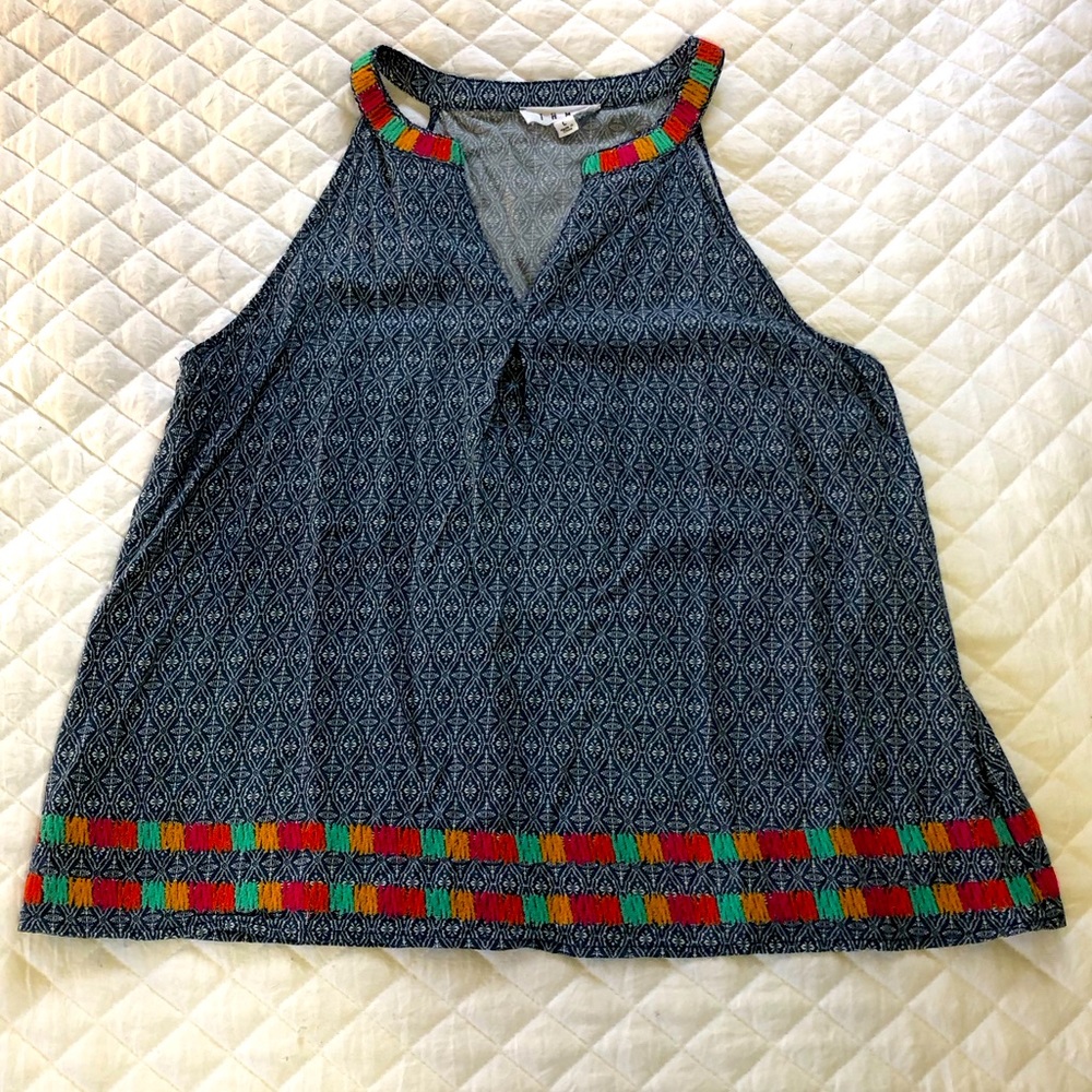 THML Embroidered Sleeveless Top